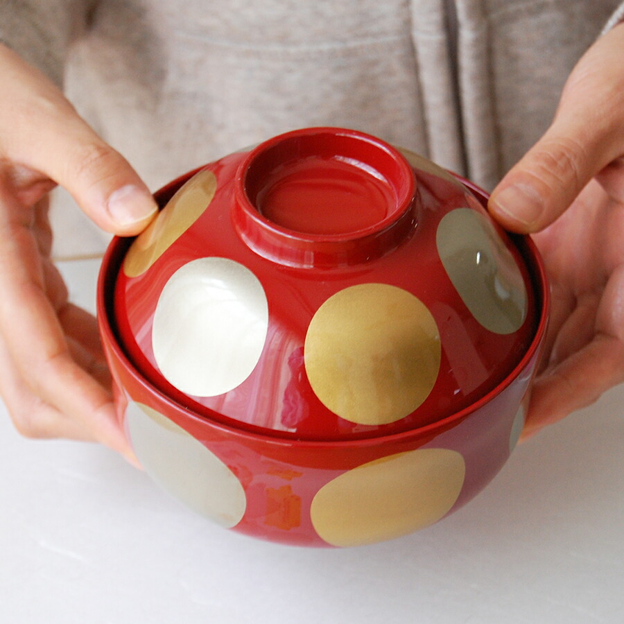 楽天市場】越前塗 ひさご雑煮椀 日月 朱 漆器 お雑煮用 お雑煮 お椀