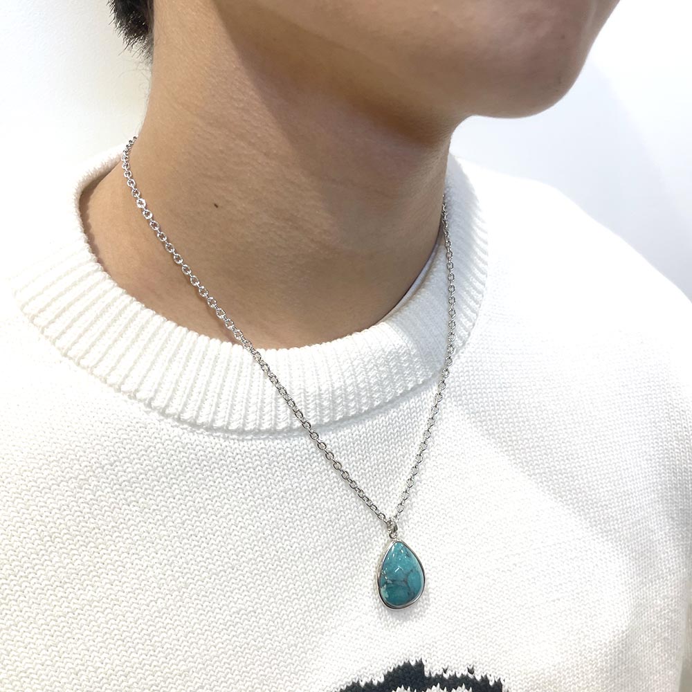 楽天市場】ターコイズ ペンダント トップ ヘッド トルコ石 シルバー