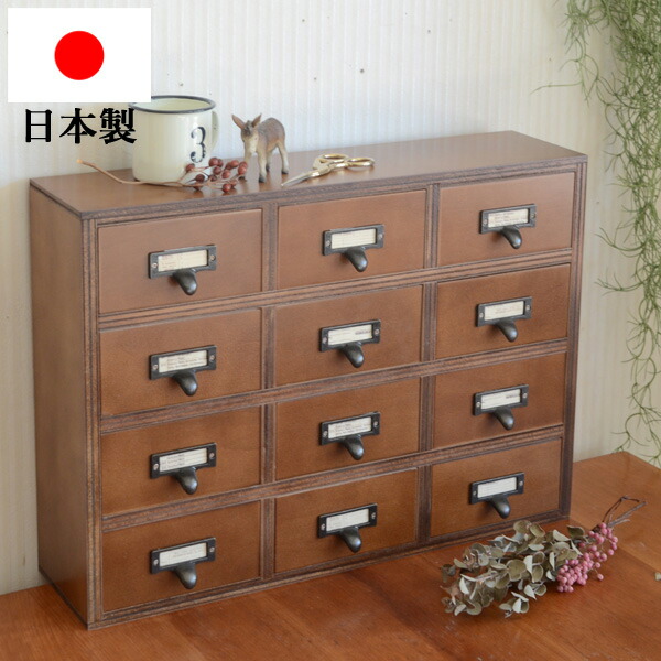 楽天市場】小物の収納におすすめの木製卓上引き出し『 木製12マスミニ