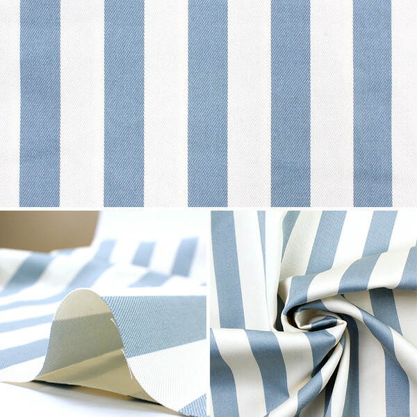 楽天市場】【数量5から】 生地 『20ツイル ストライプ 太 サックス