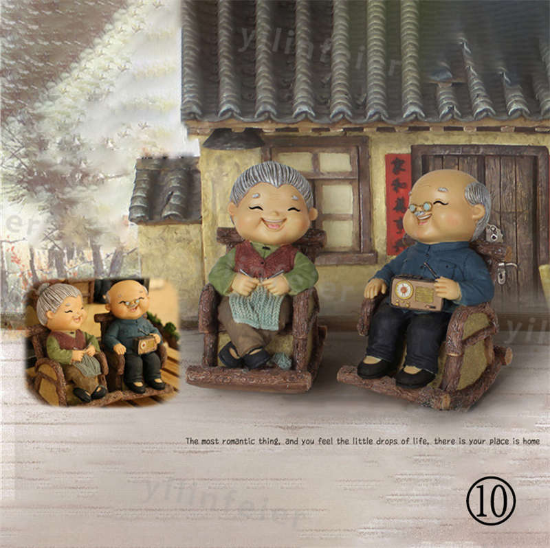 楽天市場】置物 仲良し 老夫婦 ほっこり ニコニコ笑顔 おじいちゃん