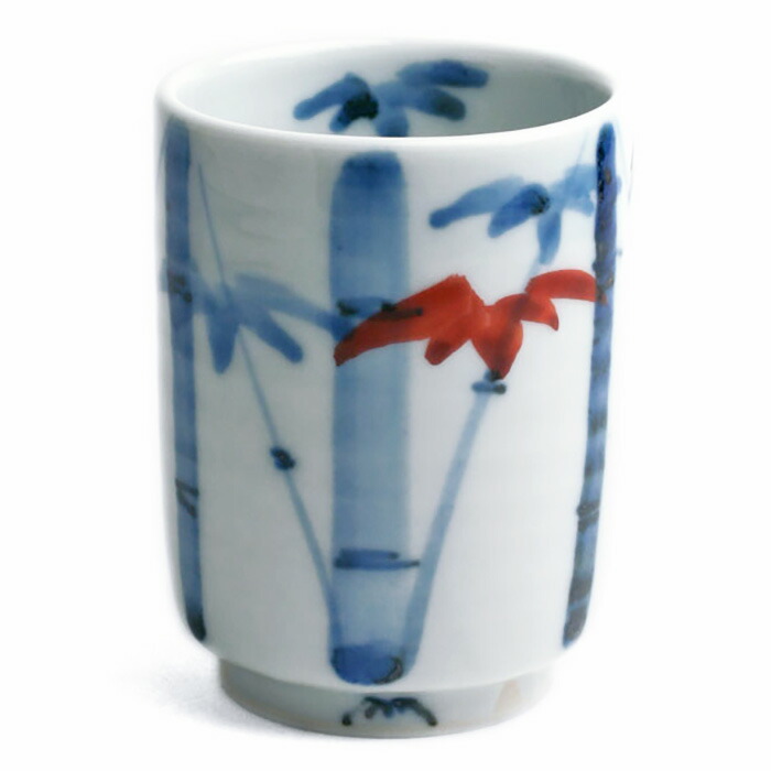 楽天市場】九谷焼：染付色絵竹文湯呑・須田菁華《湯呑》 : 和食器の