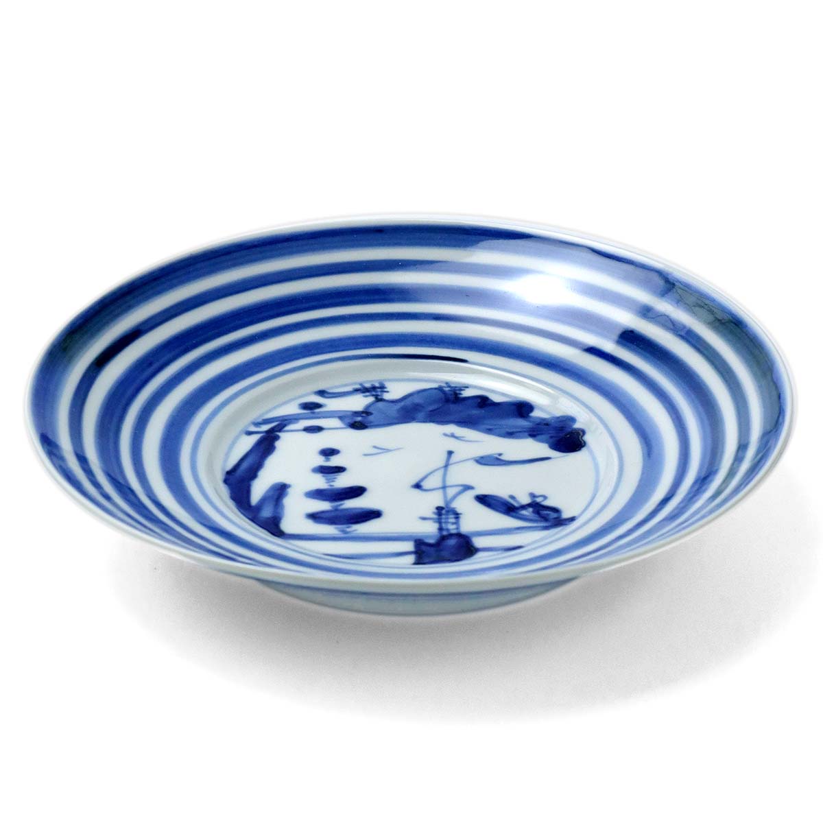 楽天市場】九谷焼：染付山水図6寸段皿・正木春蔵《中皿・19.0cm》 : 和