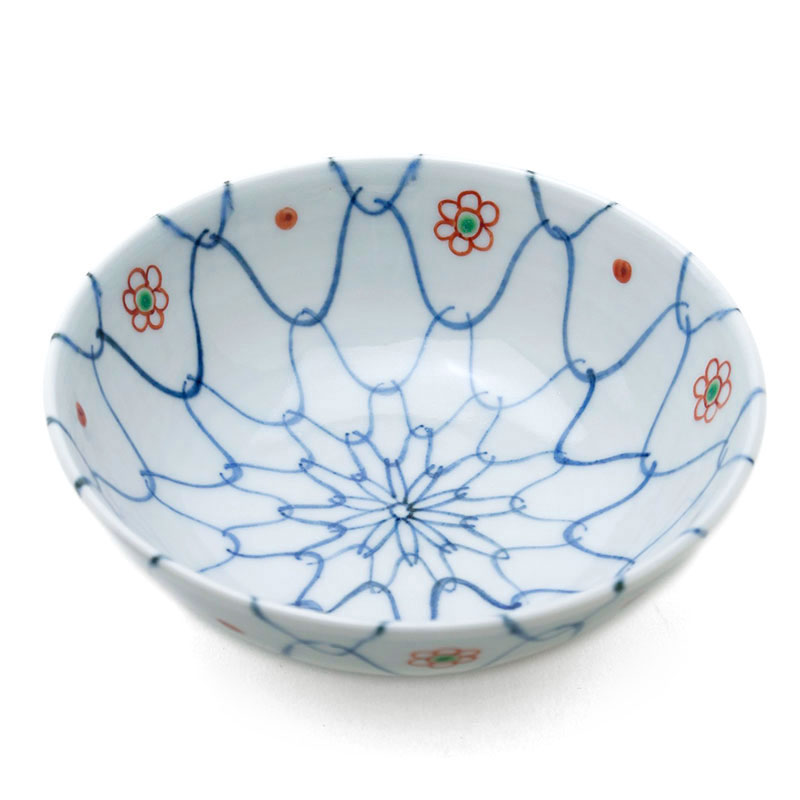 楽天市場】色絵染付網花文玉割・大・阪東晃司《小鉢・14.0cm》 : 和