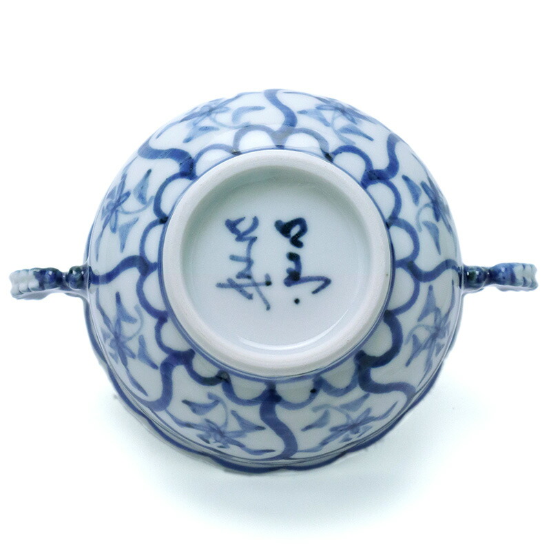 九谷 須田菁華 作 小鉢2客 楽天市場】九谷焼：染付双耳向付・須田菁華