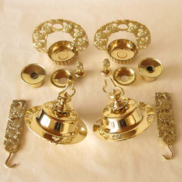 修縁堂】密教法具 摩宝珠燭台灯 供灯壇灯壇灯 宝珠壇灯一対 修縁堂