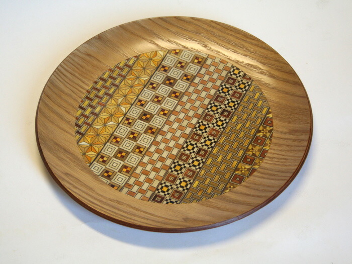 寄木細工 丸盆 浅皿 菓子器 寄木細工 丸盆 浅皿 菓子器 X120319465