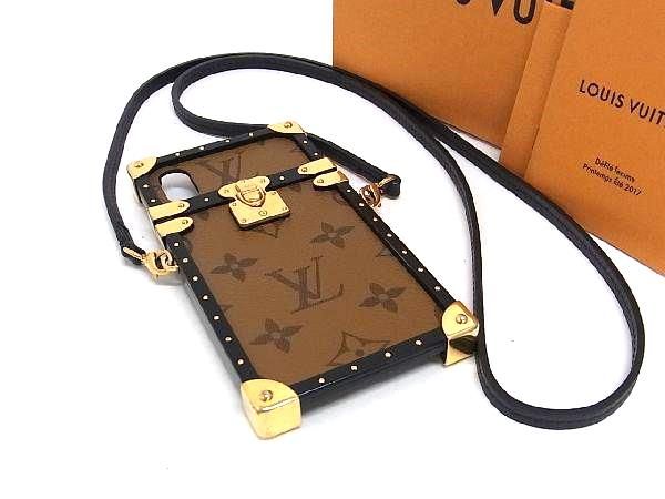 iPhone X XS ケースルイヴィトンモノグラムブラウンブラック