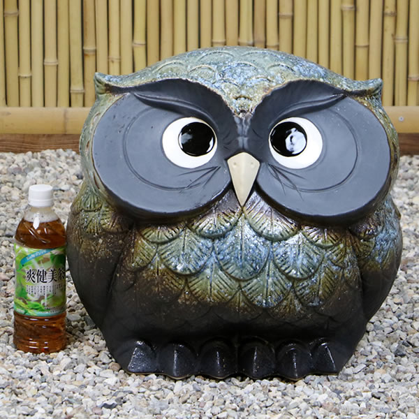 お値下げ❁信楽焼❁梟さんスタンドランプ❁ お値下げ❁信楽焼❁梟