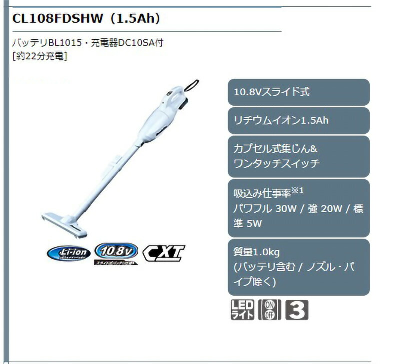 楽天市場】【正規店】 マキタ 最短日発送対応 コードレス 掃除機 充電