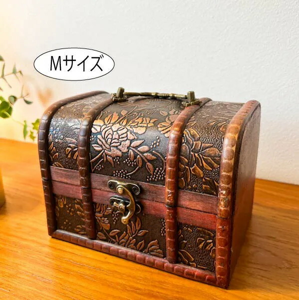 楽天市場】☆レビューで特典☆アンティーク調ウッドBOX（アラベスク柄M