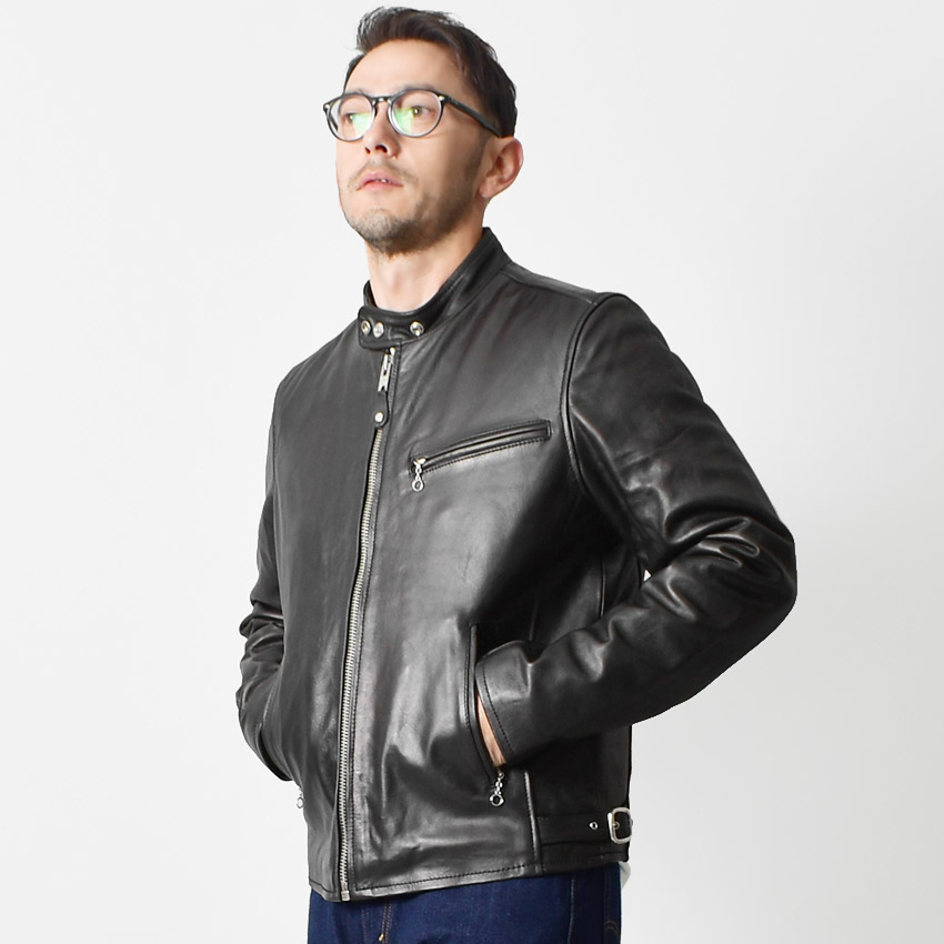 楽天市場】ショット ジャケット メンズ クラシックレーサーレザー