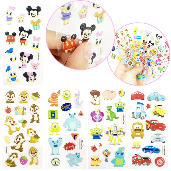 楽天市場】【60個セット】【ぷっくり シール】ディズニーぷっくりミニ