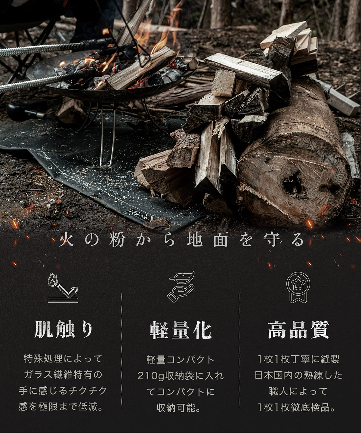 楽天市場】ZEN Camps 焚き火シート 焚き火台シート スパッタシート