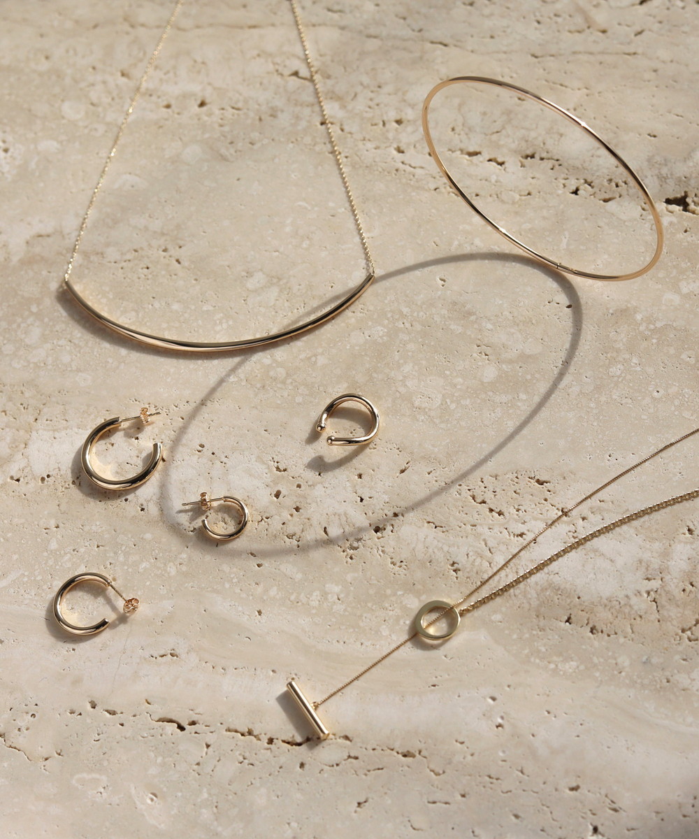 楽天市場】パイプハーフフープピアス[M]／シエナロゼ（SIENA ROSE