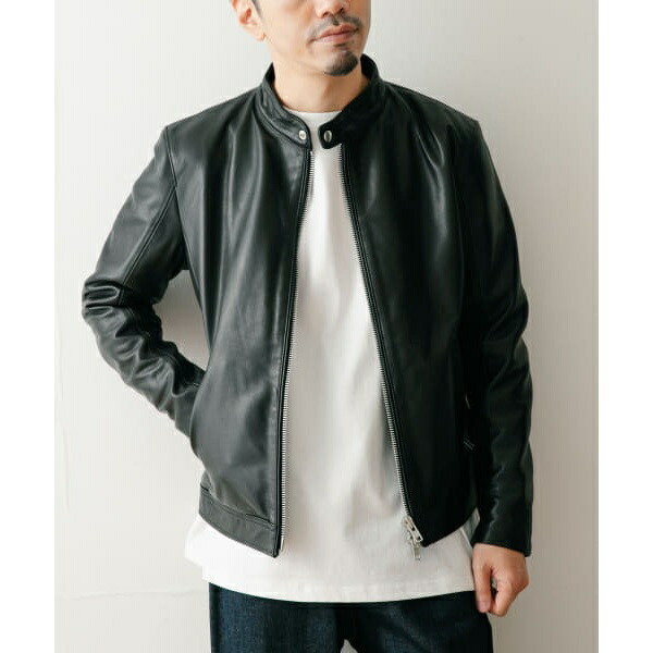 楽天市場】ゴートレザー シングルライダースジャケット／アイテムズ