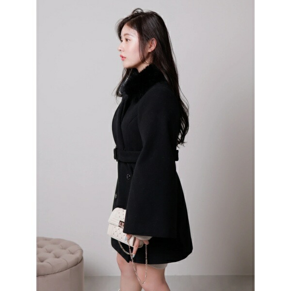 楽天市場】スリットスリーブファーカラーコート／リップサービス