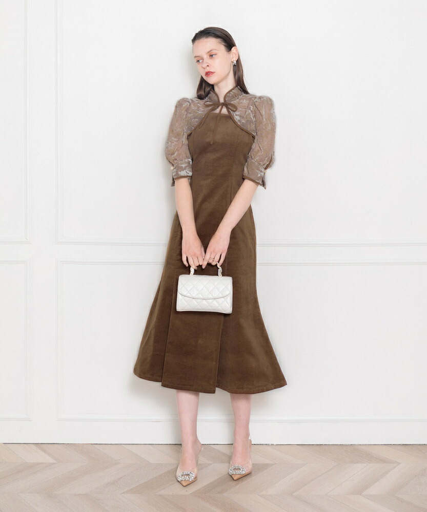 楽天市場】【LEJA】花柄ボレロマーメイドワンピースセットアップ