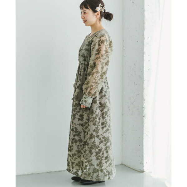 楽天市場】ベロアジャガードVネックワンピース／アイテムズ アーバン