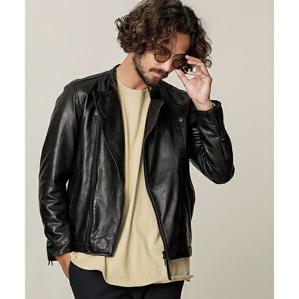 楽天市場】オイルドレザーセミダブルライダース／ナノ・ユニバース