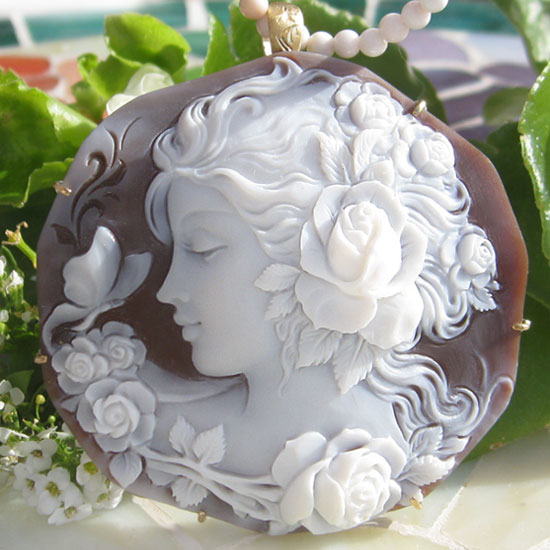 楽天市場】アッカニート最新作Ciro Accanito作シェルカメオK18 SILVER