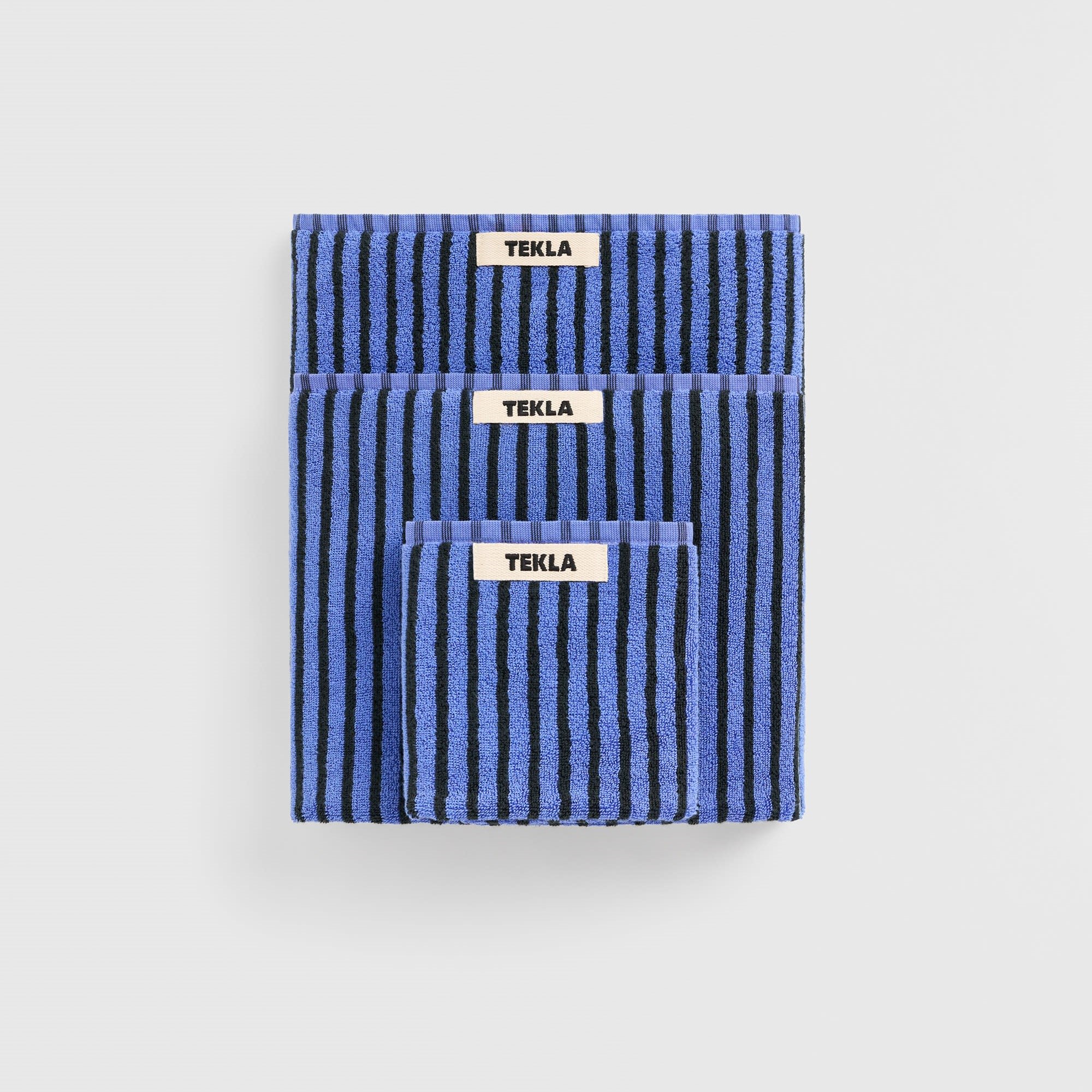 TEKLA バスタオル Black Stripes 70×140cm タオル 「TEKLA」70×140