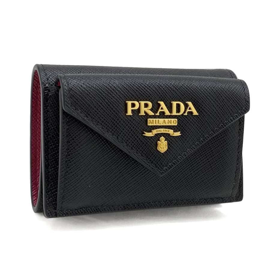 楽天市場】プラダ PRADA 財布 三つ折り ミニ財布 サフィアーノメタル