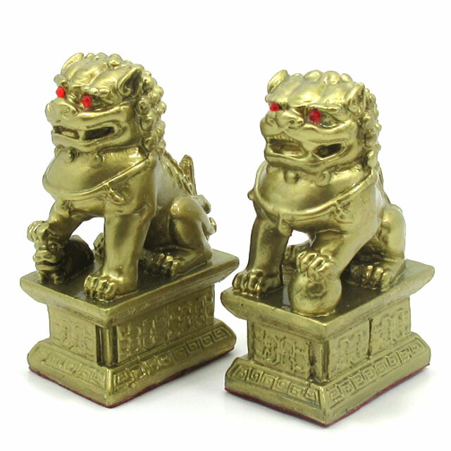 銅製：猛獅子置物 銅製：猛獅子置物