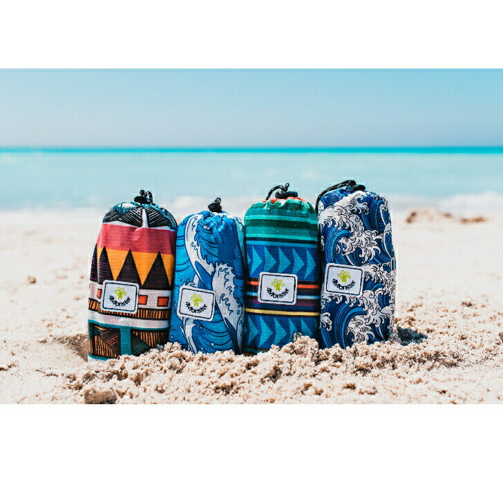 楽天市場】4Monster スイムタオル ビーチタオル 収納袋付き ポータブル