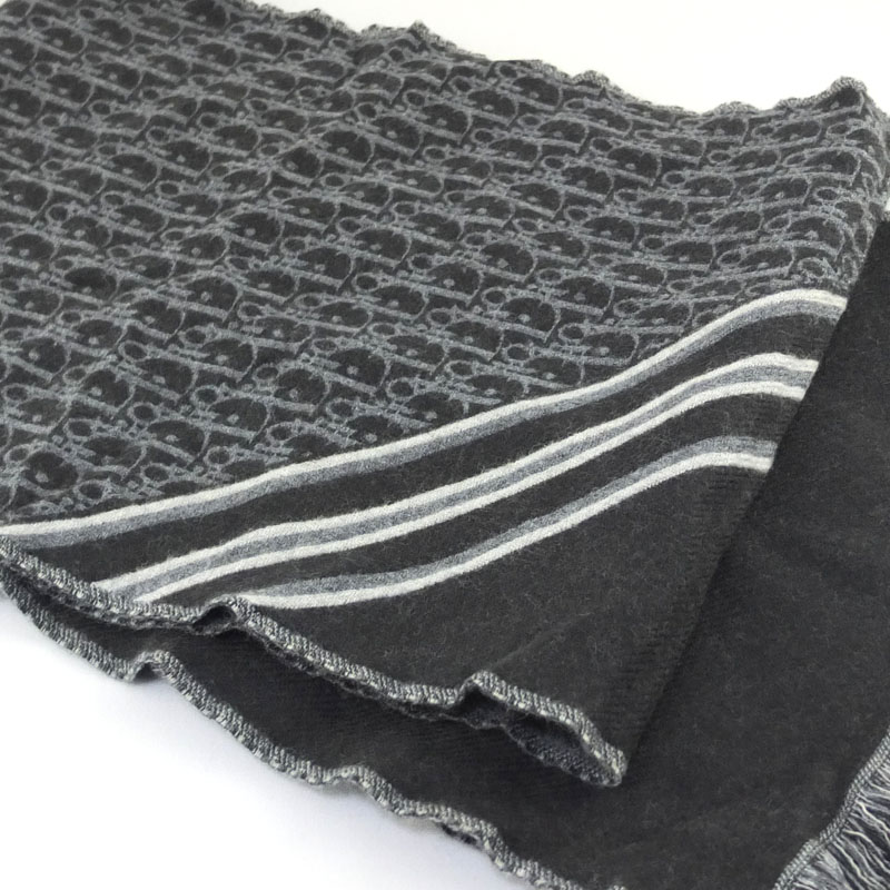 クリスチャンディオール トロッター柄 マフラー ブラック ベージュ