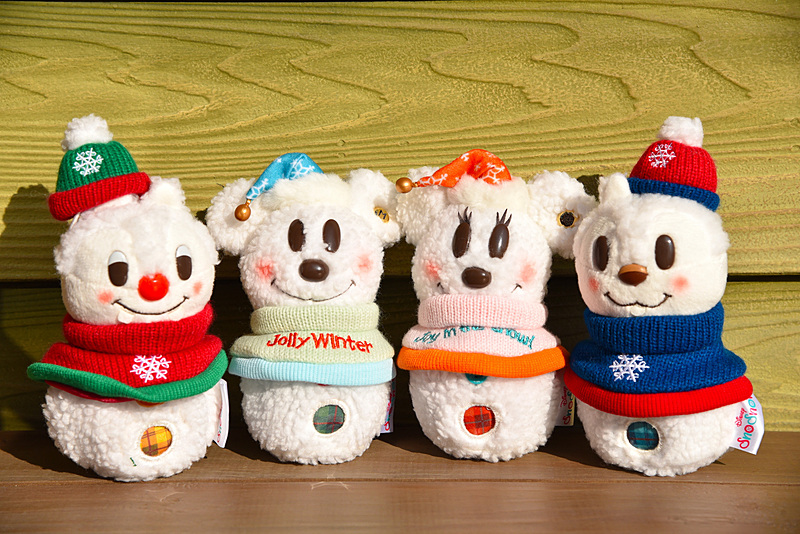 ディズニー ミッキー スノースノー 雪だるま ぬいぐるみクッション BIG