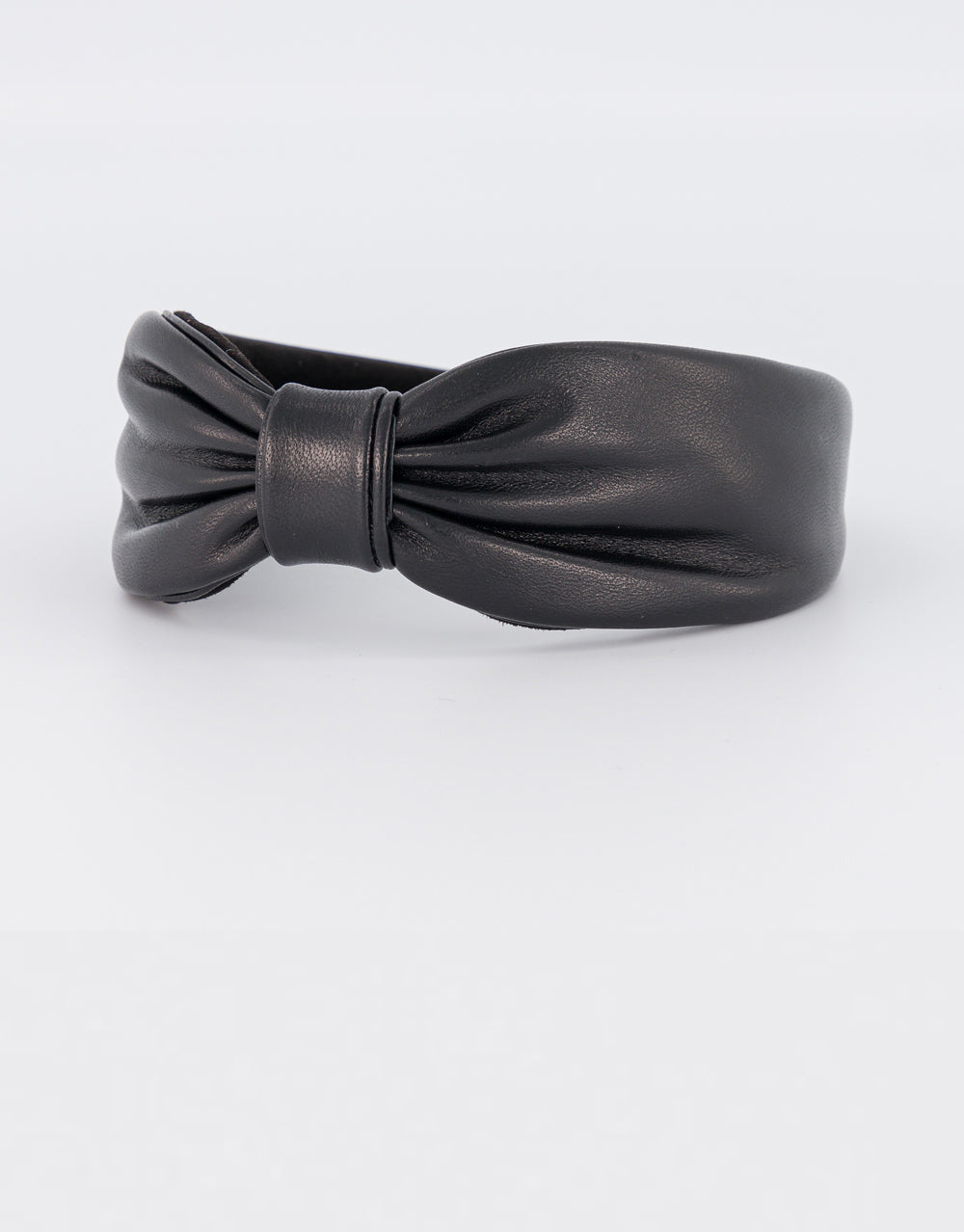 ALEXANDRE DE PARIS Bow Leather Headband