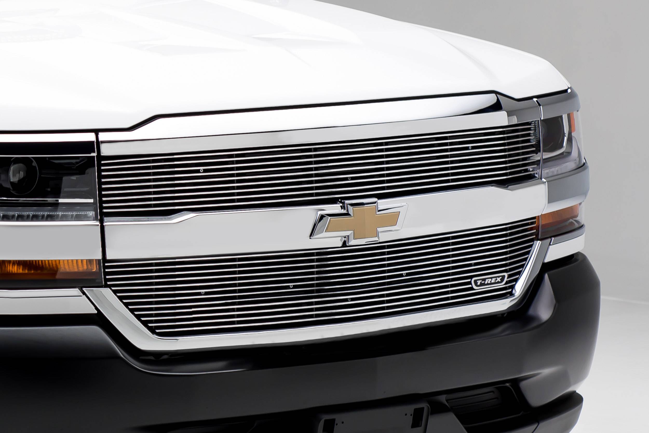 2016-2018 Silverado 1500 Laser Billet Grille, Polished, 2 Pc