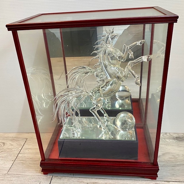 アンティーク 超絶技巧 ガラス細工 馬車 骨董 置物 オブジェ 洋風