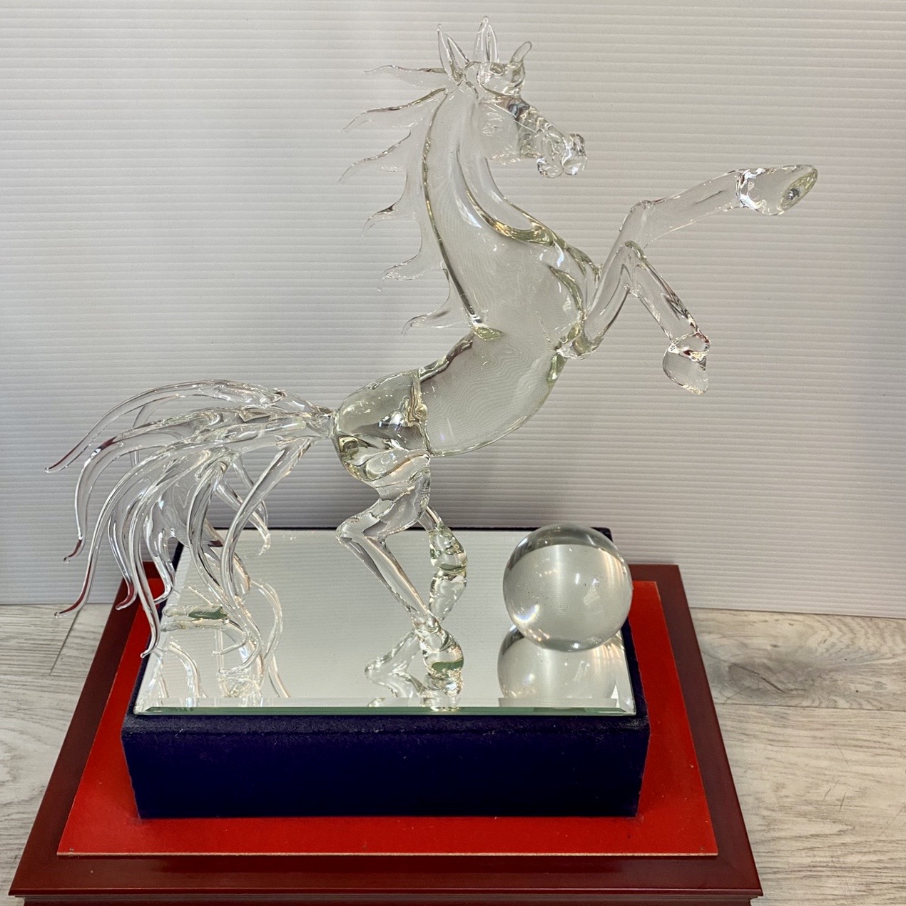 アンティーク 超絶技巧 ガラス細工 馬車 骨董 置物 オブジェ 洋風