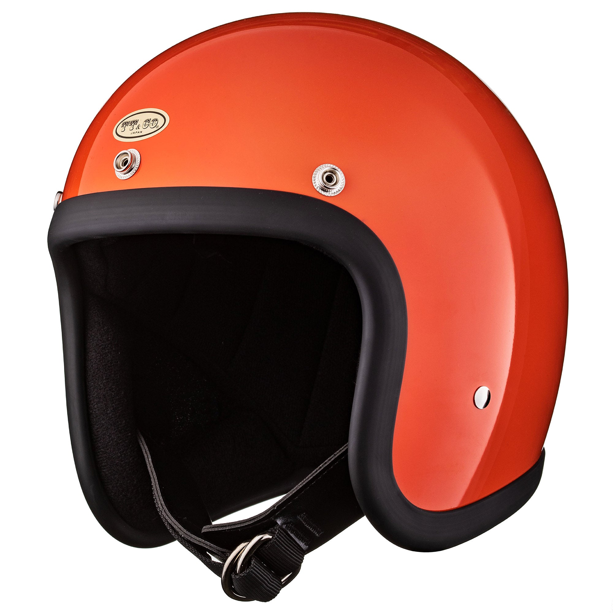 TT&CO. NEW MODEL 500-TX STANDARD ORANGE 3/4 OPEN FACE MOTORCYCLE