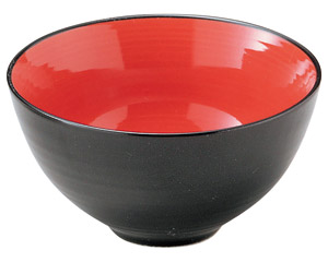 赤黒グラデーション 陶器 茶碗 【選べる二色】MK 赤楽土器 茶碗 11.5cm