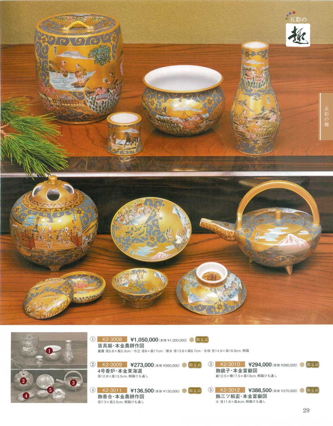 食器 西田柏翠（にしだはくすい）九谷焼総合カタログK－2－29ページ