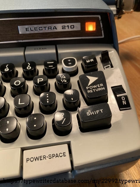 1972 Smith Corona Electra 210 on the Typewriter Database