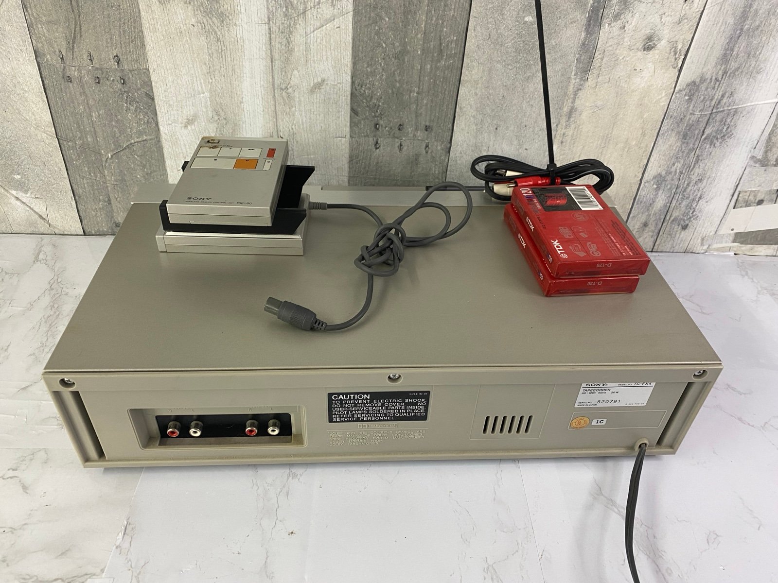 RARE Sony Stereo Cassette Deck Tape Player/Recorder w/Remote (TC-FX4)