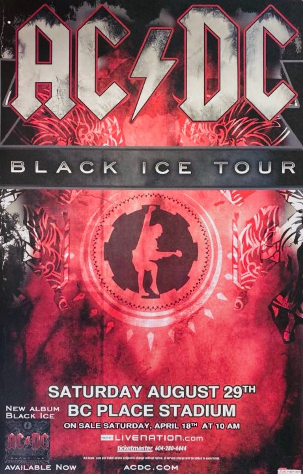 ACDC ツアー限定リトグラフ AC/DC ロック アイコンズ オン ツアー