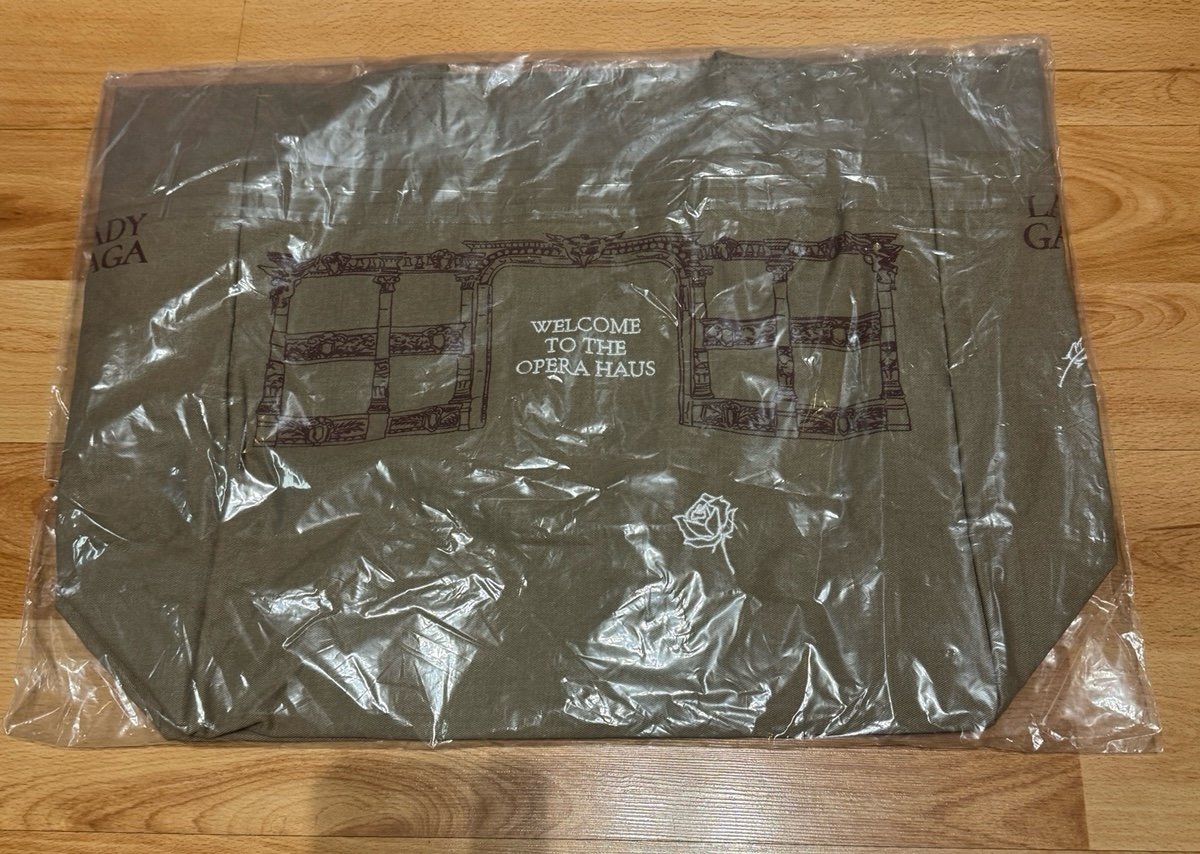 LADY GAGA MAYHEM BALL 2025 OFFICIAL TOTE BAG TAN OPERA HAUS NEW