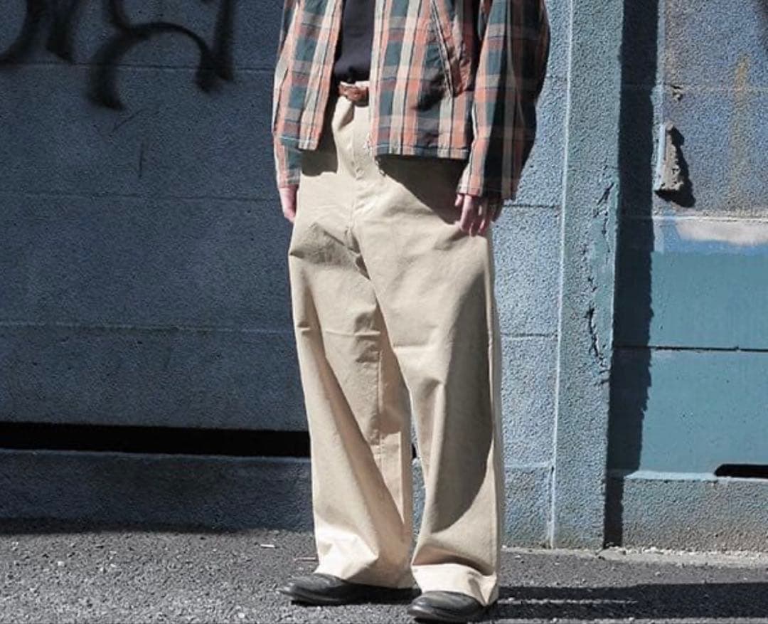 AURALEE Washed Finx Light Chino Wide