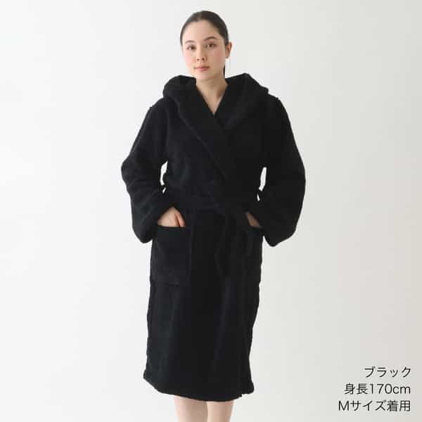 LONSDALE☆ボクシングガウン バスローブ ワッペン パイル系タオル 黒 M