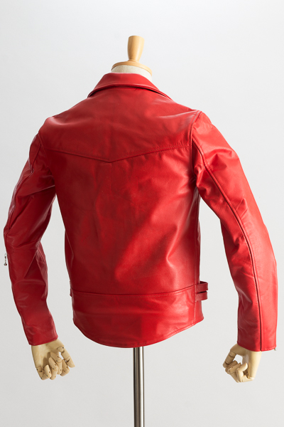 赤いライダースジャケット【ライダースジャケット、革ジャン、送料無料】