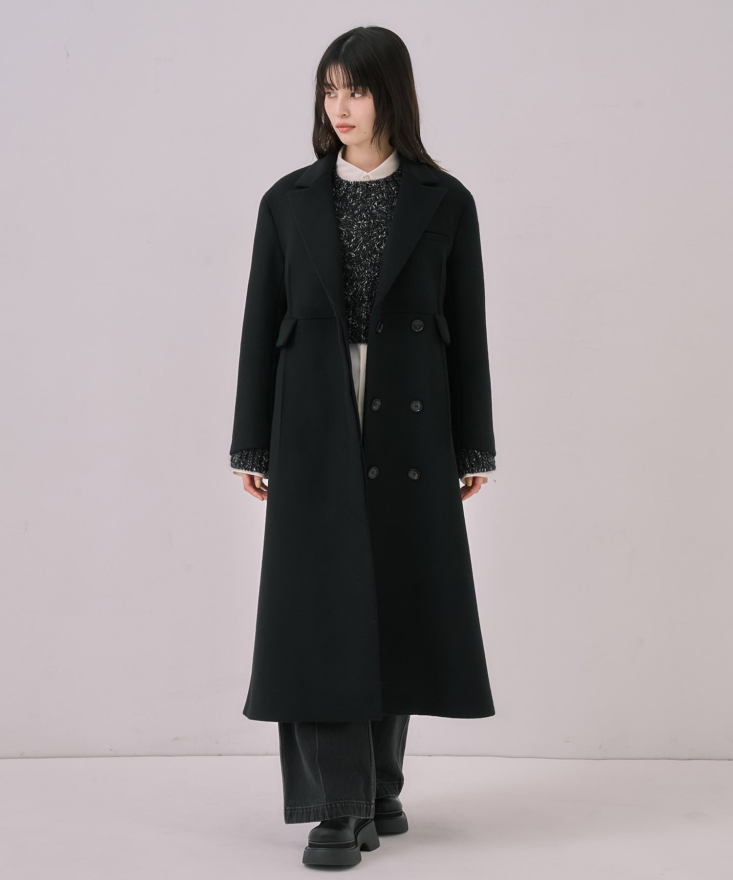 残りわずか〉マキシチェスターコート(1 BLACK): : ウィメンズ｜UNITED