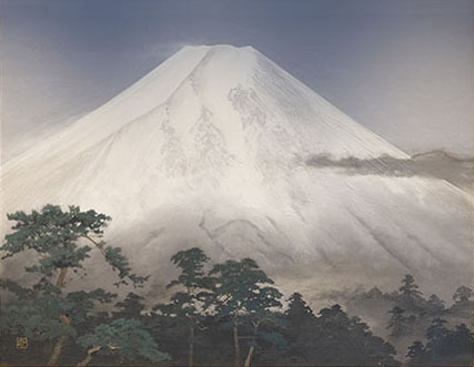 石田武日本画「富士」