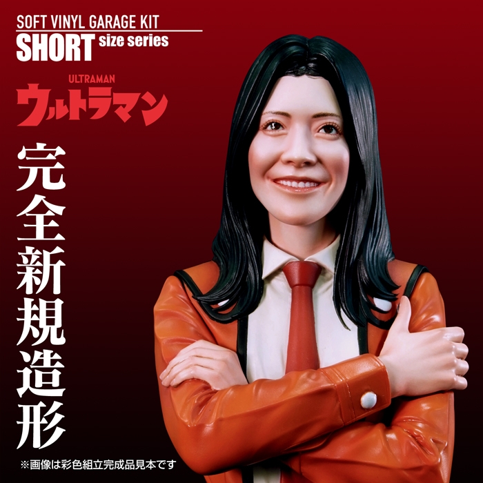 フジアキコ隊員 胸像 ソフビ製 完成品 （ブロンズ単色版） 海洋堂 未