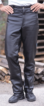 PT BLK - Touring Pants - Black Leather High-Waist Touring Pants