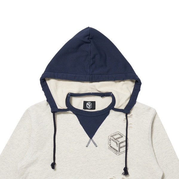 BICOLOR VINTAGE HOODIE | P.C.F APPAREL DEPARTMENT | VERTICAL